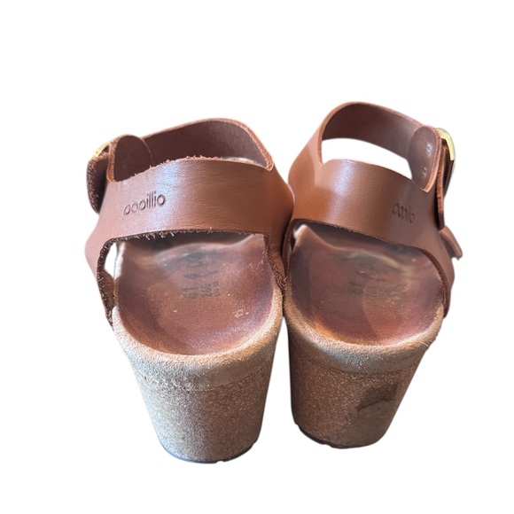 Birkenstock Papillio Soley Leather Wedge Sandal Cognac - Picture 6 of 8